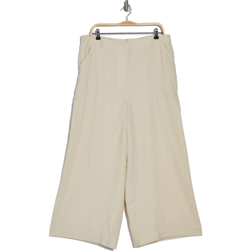 Max Studio Linen Blend Wide Leg Pants