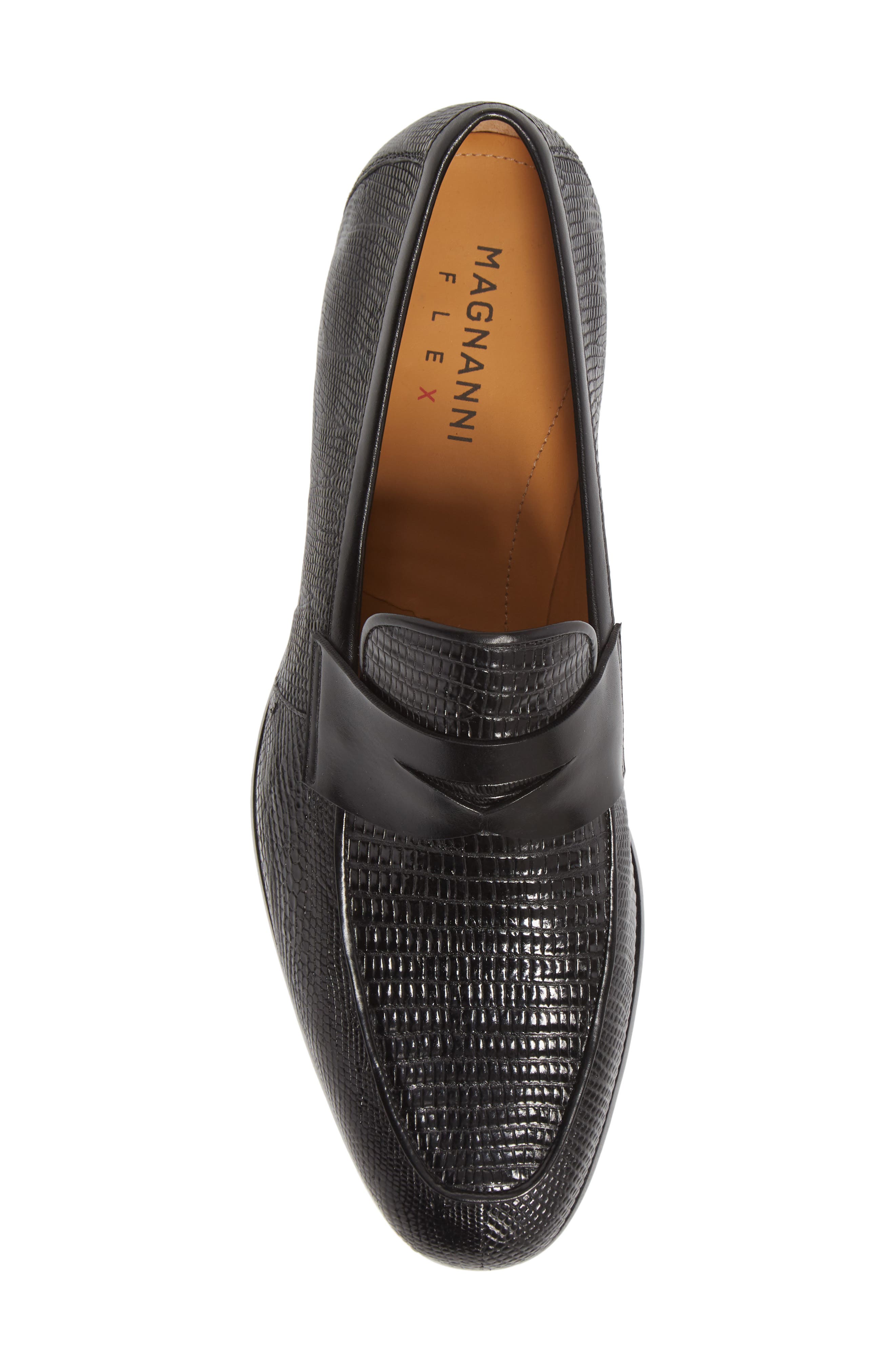 Magnanni Vincente Genuine Lizard Penny Loafer, Alternate, color, 