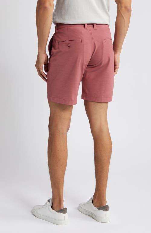 Travismathew Open To Close Tech Chino Shorts In Heather Roan Rouge