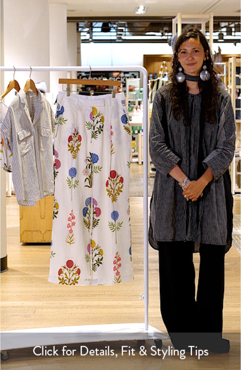 The Amelia Floral Print Linen Pants, sales video thumbnail