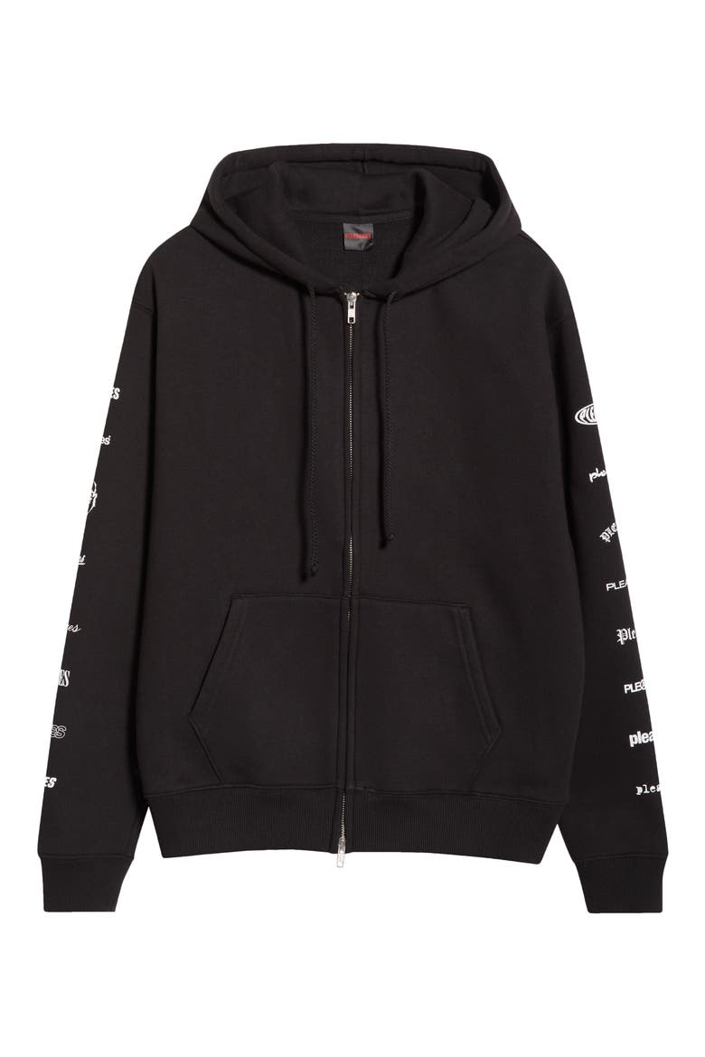 Woodmark Fleece Zip-Up Hoodie, Alternate, color, BLACK