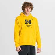 Jordan Brand Men's Jordan Brand Maize Michigan Wolverines Basketball Two-Hit Club Fleece Pullover Hoodie