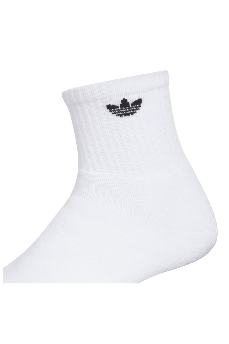 6-Pack Trefoil 2.0 Quarter Crew Socks, Alternate, color, WHITE