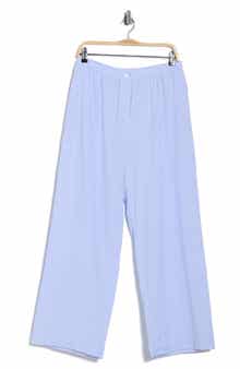 WAYF Stripe Ankle Straight Leg Pull-On Pants