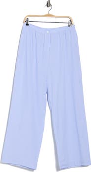 WAYF Stripe Ankle Straight Leg Pull-On Pants