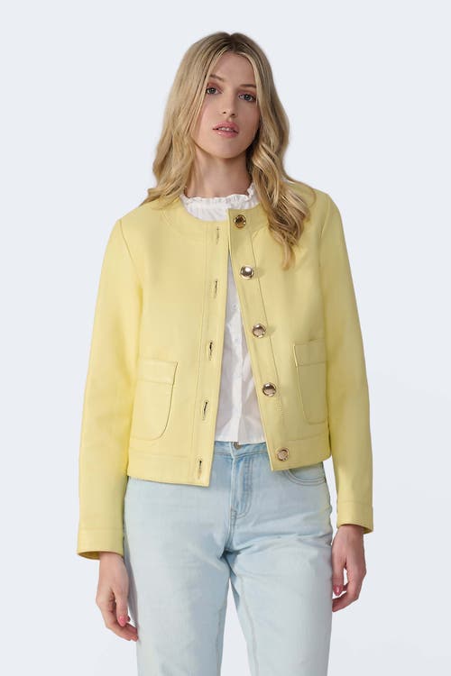 Furniq Uk Llc Margot Leather Jacket In Yellow