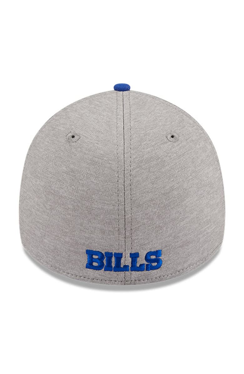 New Era Men's New Era Heather Gray/Royal Buffalo Bills Striped 39THIRTY Flex Hat, Alternate, color,