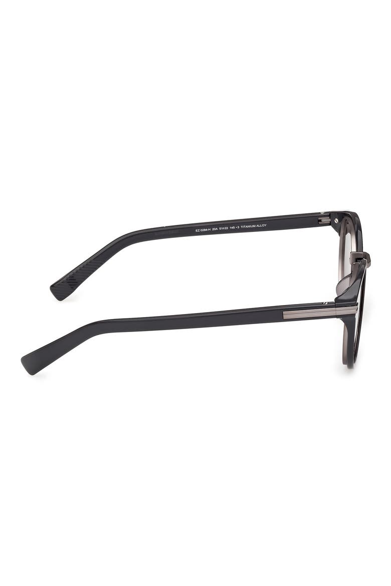 51mm Round Sunglasses, Alternate, color, ASPHALT GREY/ RUTHENIUM TRIM