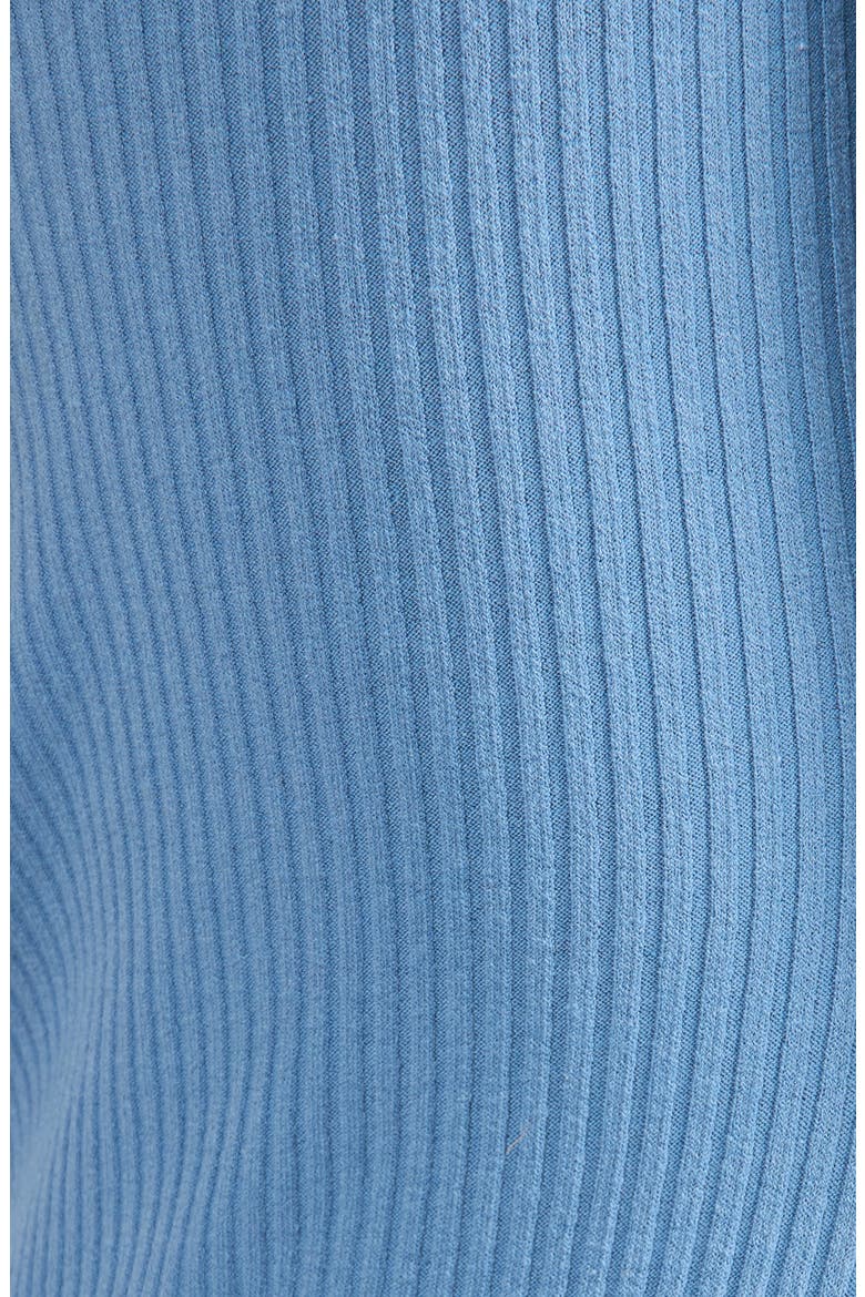 She's The Boss Long Sleeve Cotton Blend Rib Sweater Dress, Alternate, color, BLUE