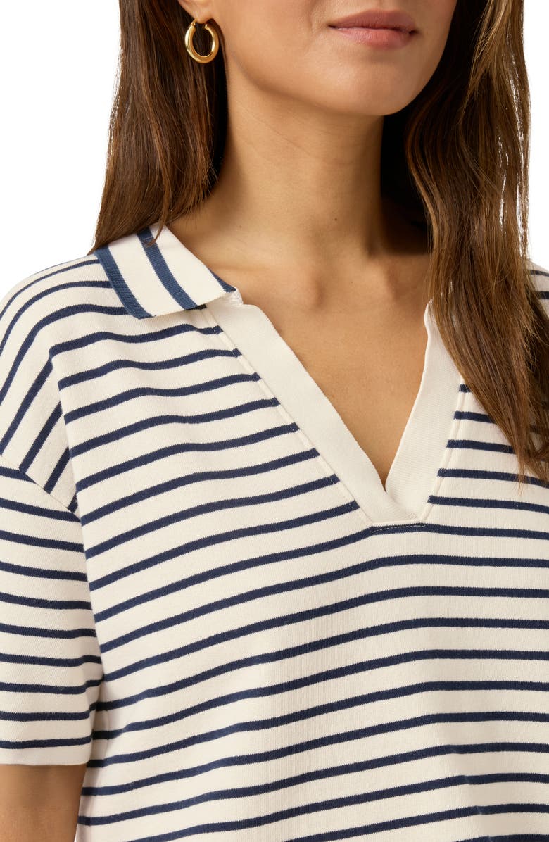Splendid Whitney Stripe French Terry Polo, Alternate, color, 