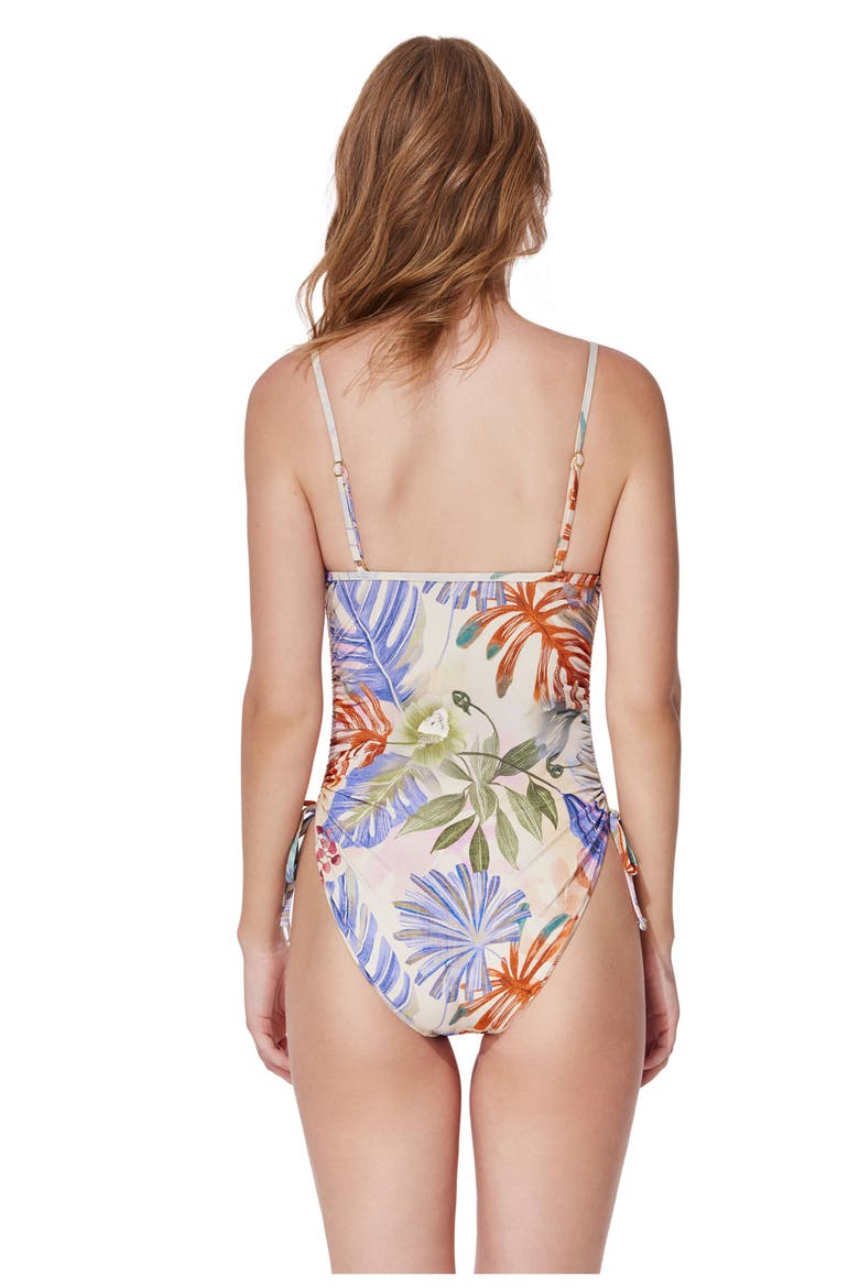 Cherry Blossom C-Cup Square Neck One Piece, Alternate, color, Blossom-Multi