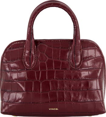 Vince Mini Delphine Croc Embossed Leather Top Handle Bag | Nordstrom