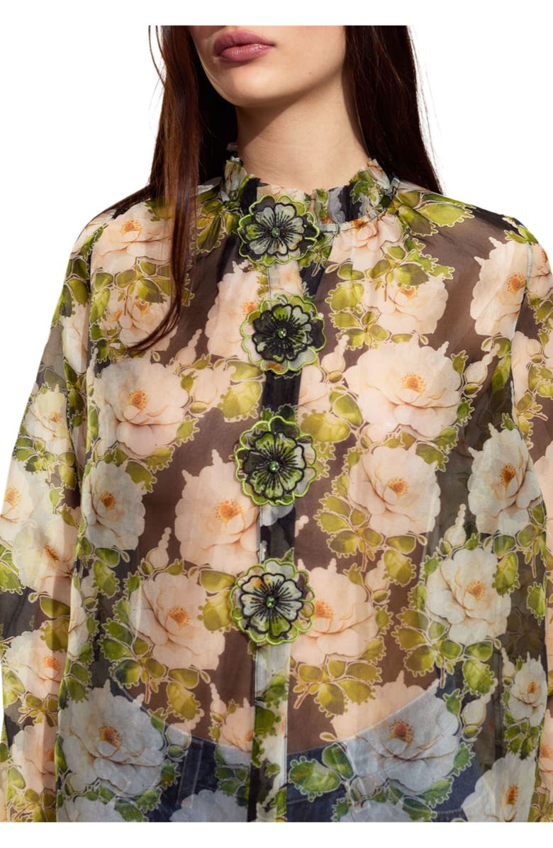 Cynthia Rowley Cornelia Silk Blouse, Alternate, color, 