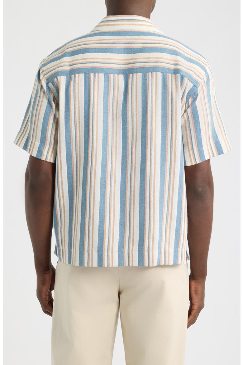 Celeste Stripe Camp Shirt, Alternate, color, BLUE/ WHITE STRI