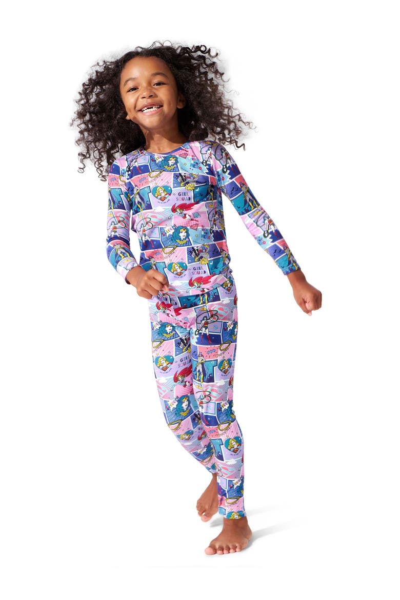 Kids' Justice Heroines Set of 2 Piece Pajamas, Alternate, color, Justice Heroines