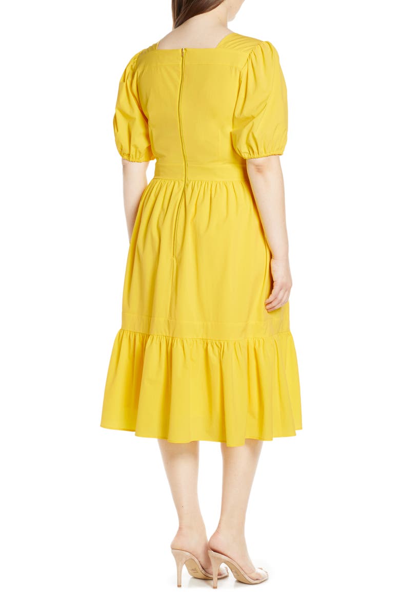 Puff Sleeve Dress, Alternate, color, YELLOW ZEST