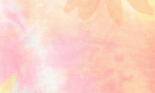 Baby Sara Kids' Peace Sign Tie Dye Dress In Pink Multi