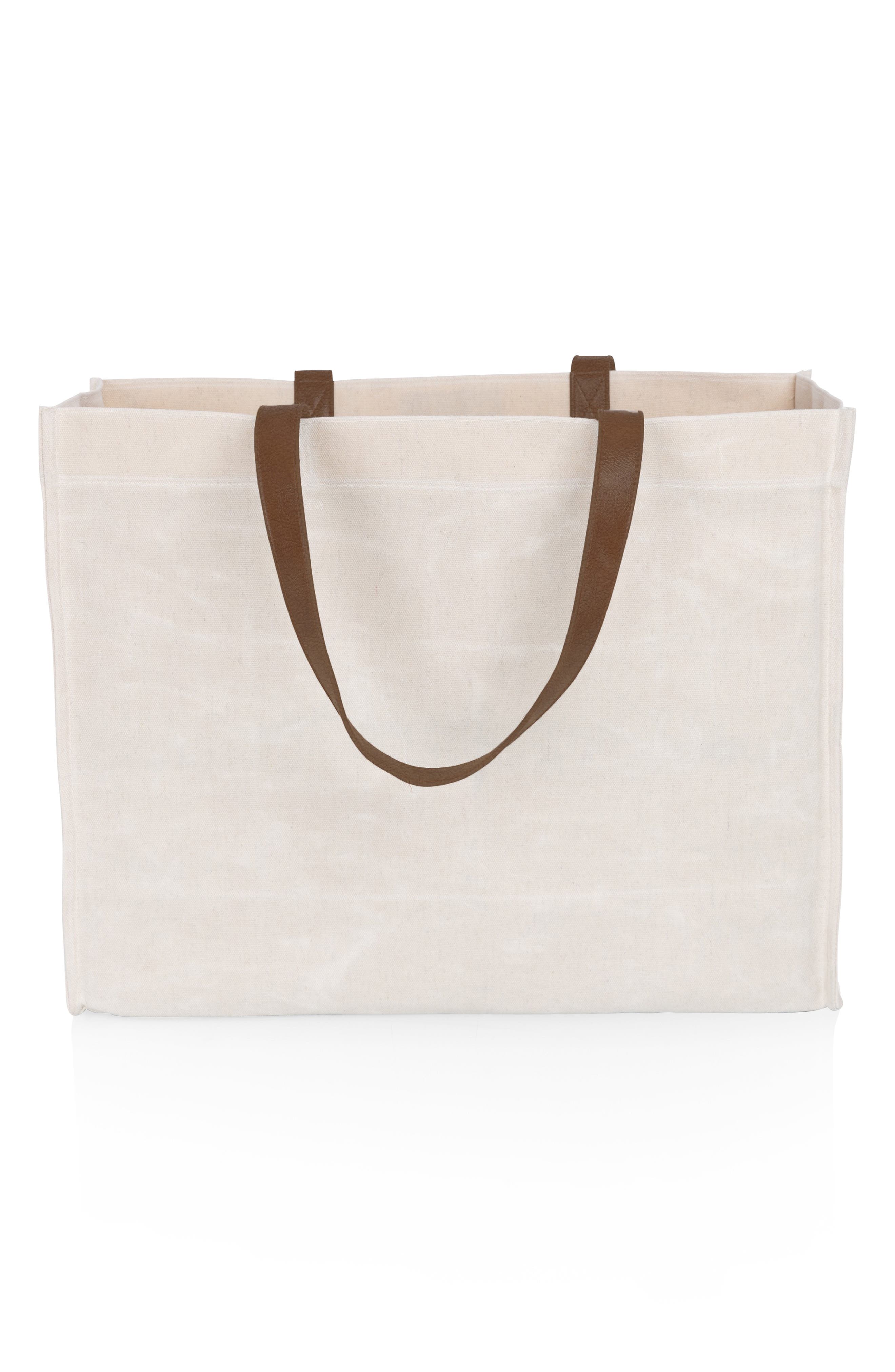 Market Large Waxed Canvas Tote, Alternate, color, BEIGE