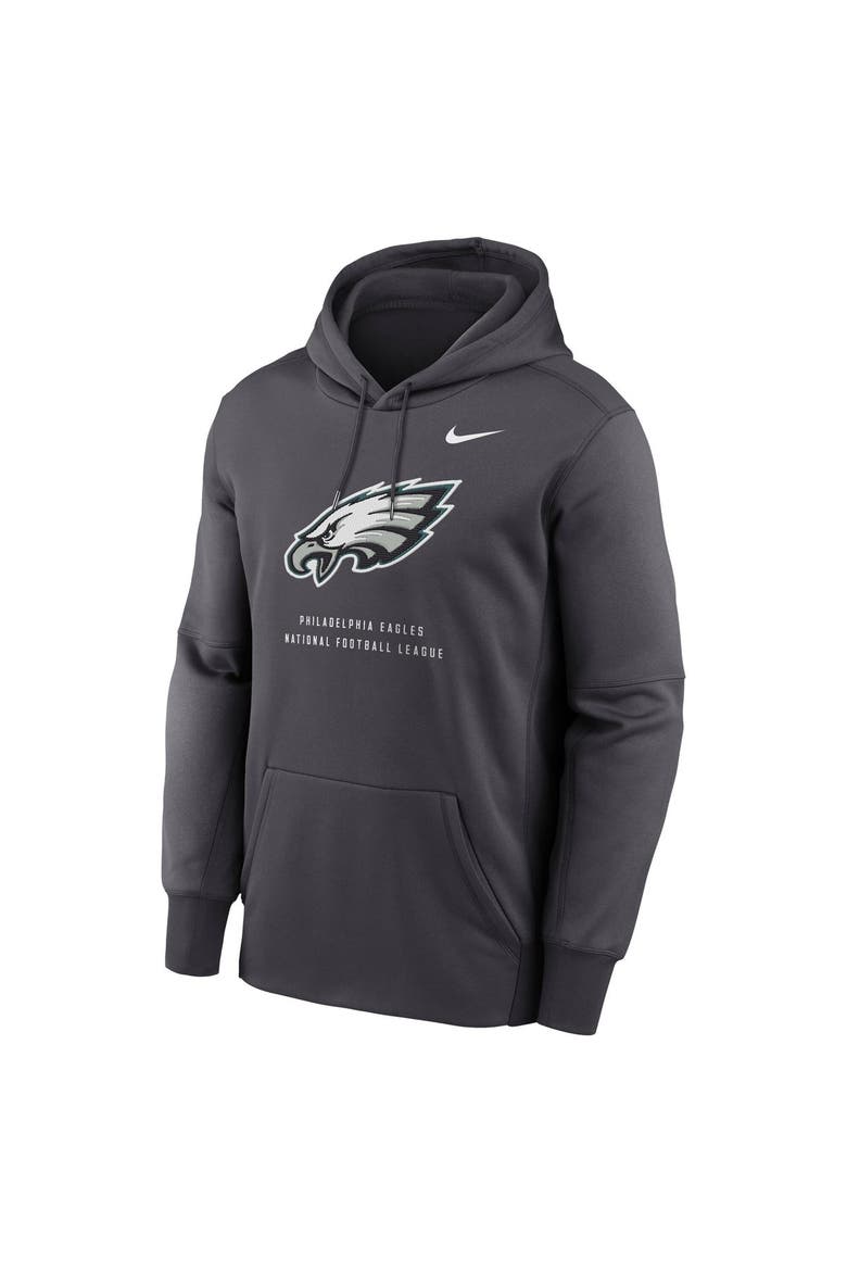 Men's Nike Charcoal Philadelphia Eagles Toss Sweep Therma-FIT Hoodie, Alternate, color, Charcoal
