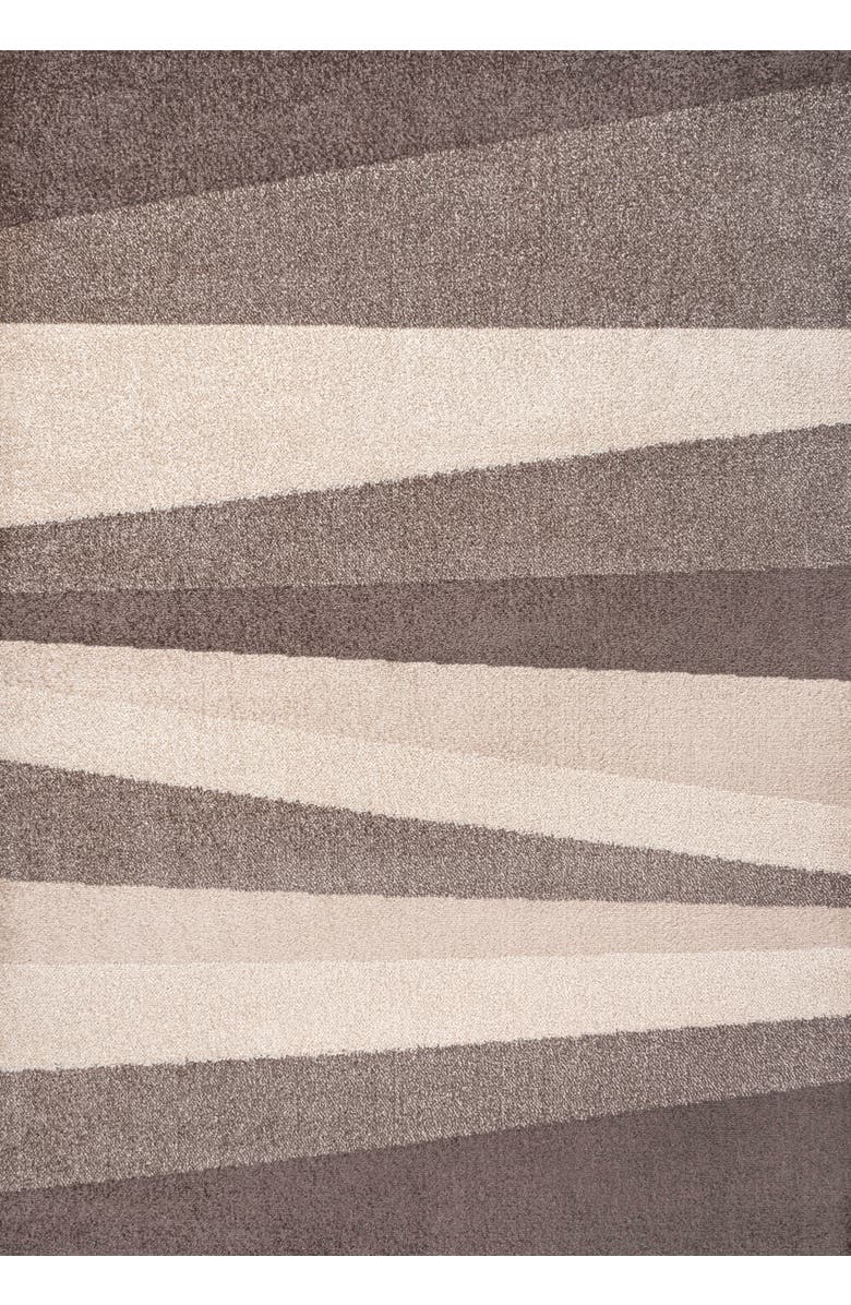 JONATHAN Y Prism Geometric Striped Area Rug, Main, color, Beige/Brown