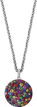 EFFY Diamond & Tsavorite Round Pendant Necklace