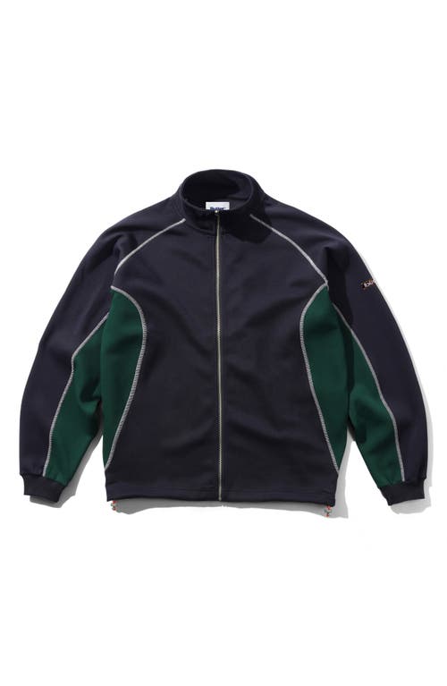 Butter Goods Warped Track Jacket In Blue