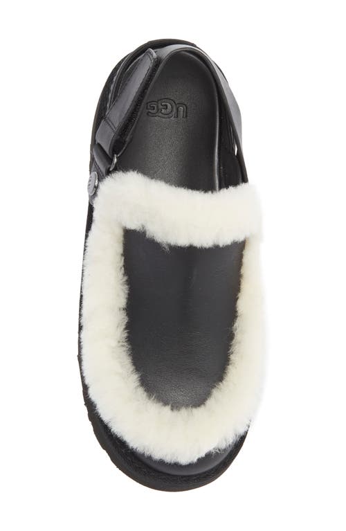 Ugg(r) Esmee Genuine Shearling Trim Clog In Black