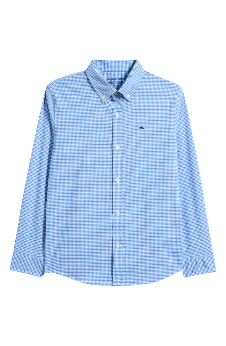 vineyard vines Kids' Tradewind Check Performance Button-Down Shirt, Main, color,