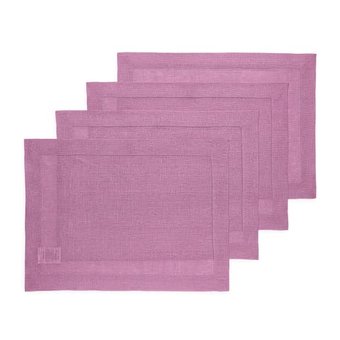 Linen Placemats - Classic Hemstitch, 14" x 19"