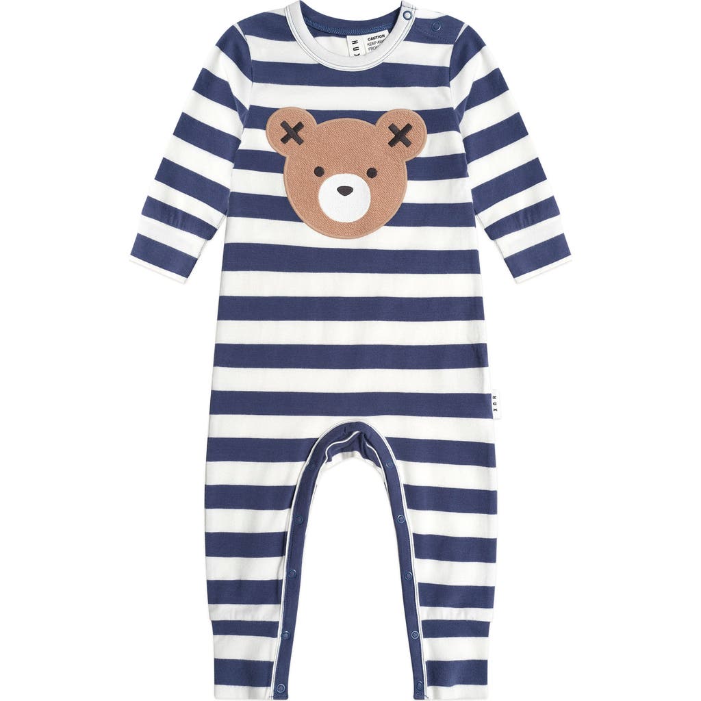 Huxbaby Stripe Huxbear Romper In Blue