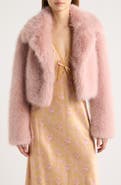 LoveShackFancy Stroma Faux Fur Jacket
