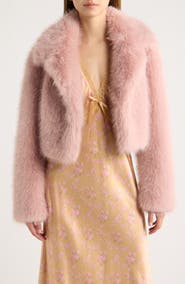 LoveShackFancy Stroma Faux Fur Jacket