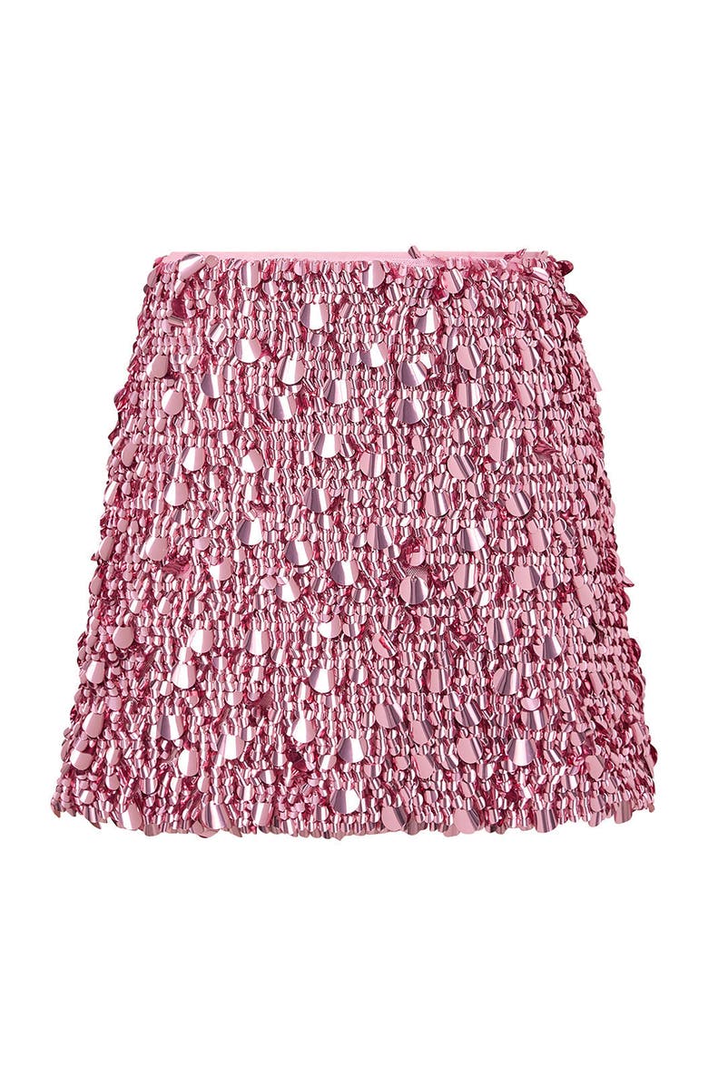 Marlo Kids Davina Sequin Mini Skirt, Main, color, Magenta Rose