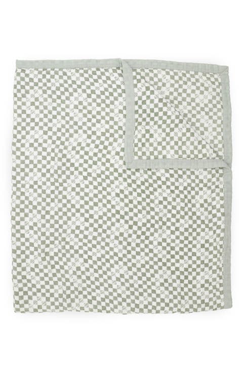 Organic Cotton Muslin Quilted Throw