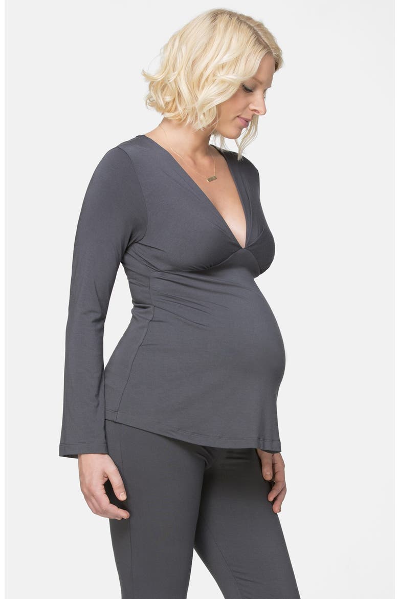 Ingrid & Isabel® Maternity Lounge Top, Alternate, color, METAL