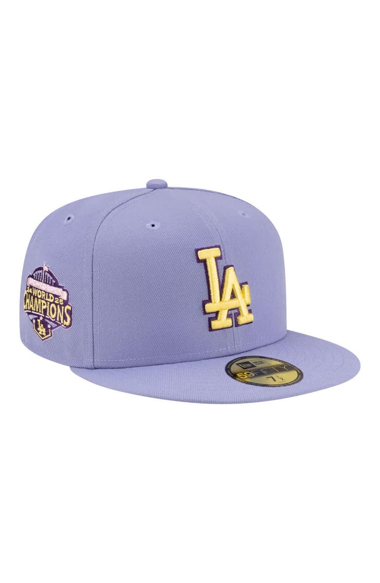 New Era Men's New Era Light Purple Los Angeles Dodgers Lavender Bloom 59FIFTY Fitted Hat, Main, color, Light Purple