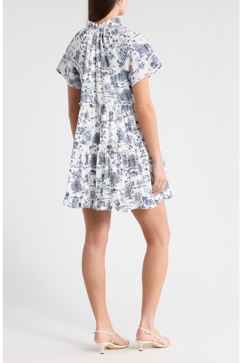 Renzo Toille Cotton Poplin Dress, Alternate, color, WHITE-BLUE-MULTI