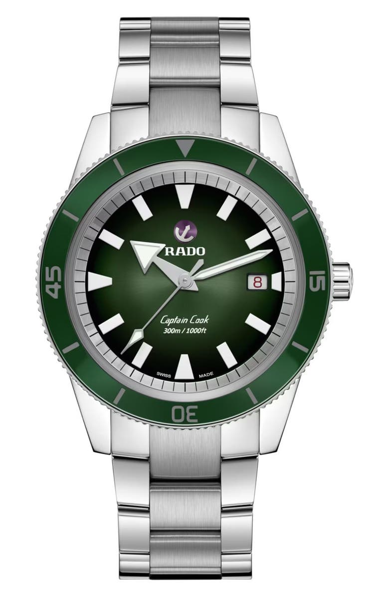 RADO x Hrithik Roshan Captain Cook Special Edition Automatic Bracelet Watch, 42mm, Alternate, color, 