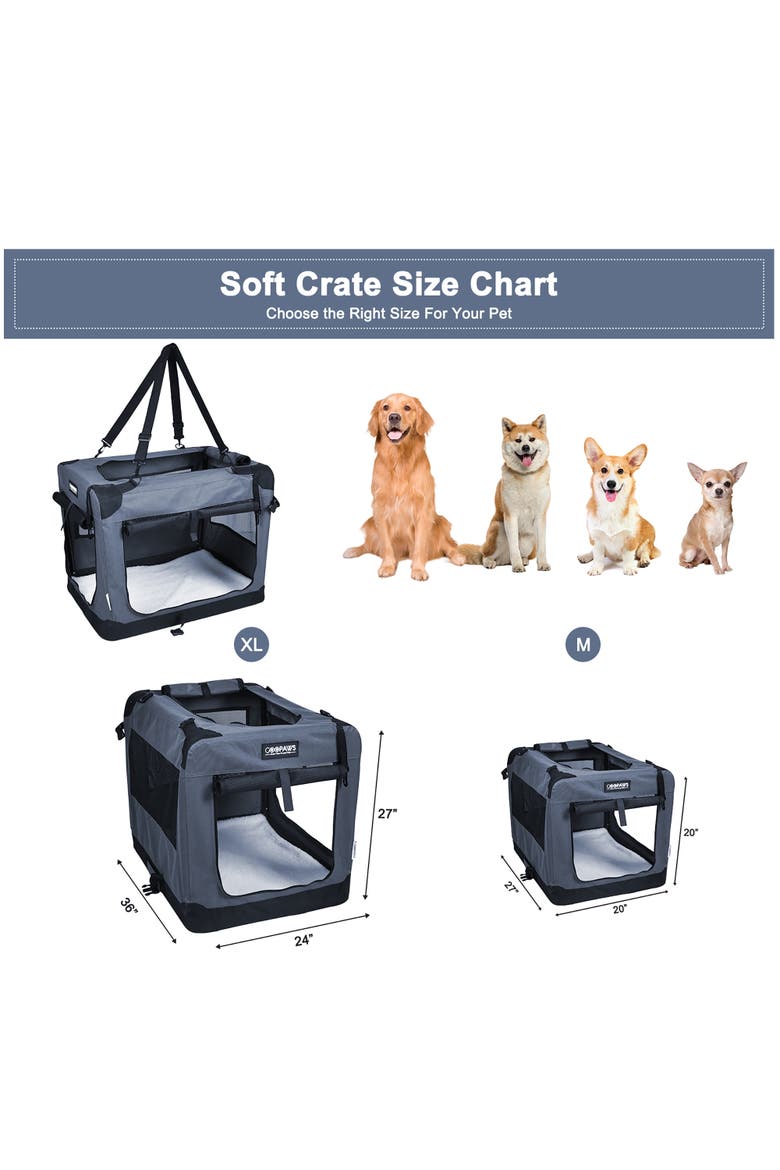 27 Inch Pet Crate, Alternate, color, Gray