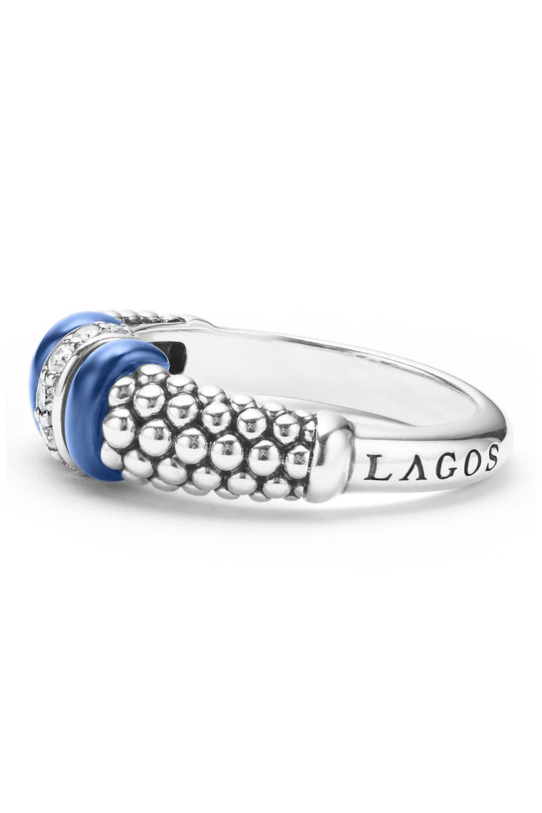 Blue Caviar Diamond Link Ring, Alternate, color, ULTRAMARINE
