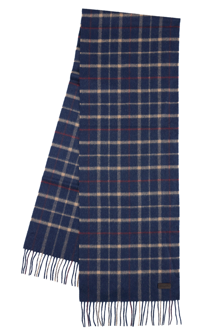 Camel Hair Plaid Scarf, Alternate, color, Navy