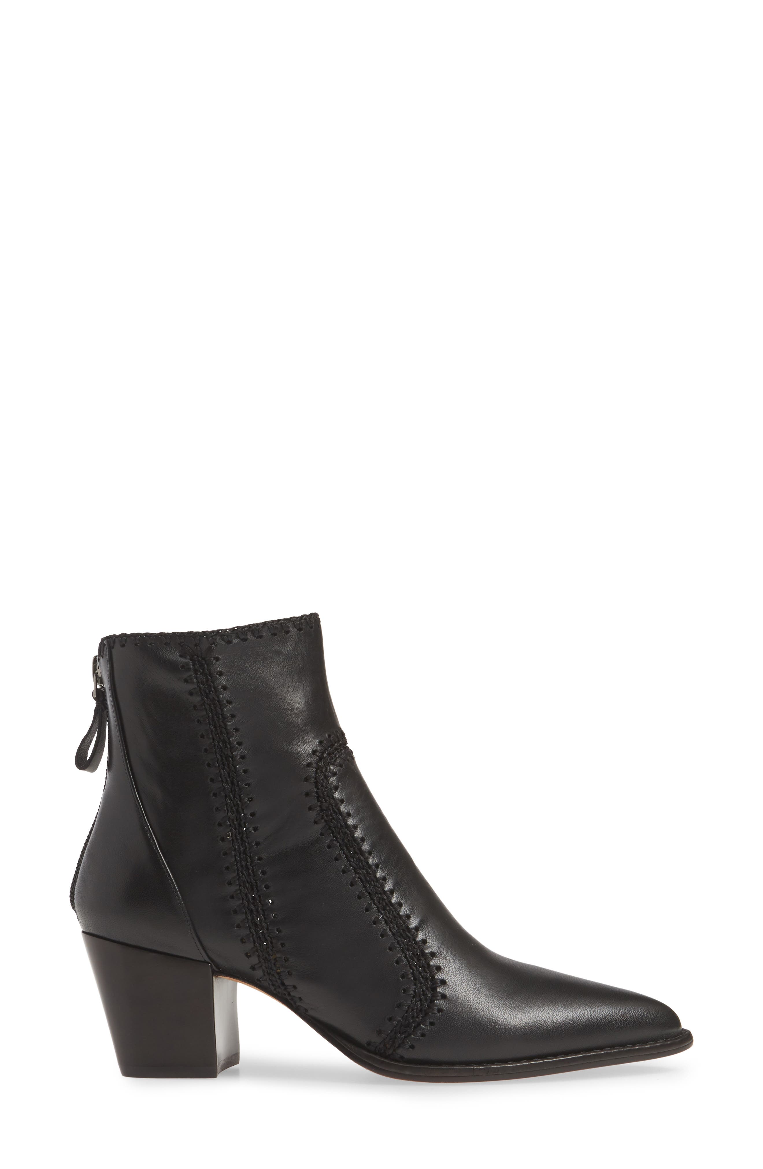 Benta Pieced Bootie, Alternate, color, BLACK LEATHER