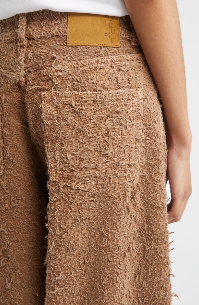 Haikure Bethany Wide Leg Fur Denim Jeans, Alternate, color, Camel