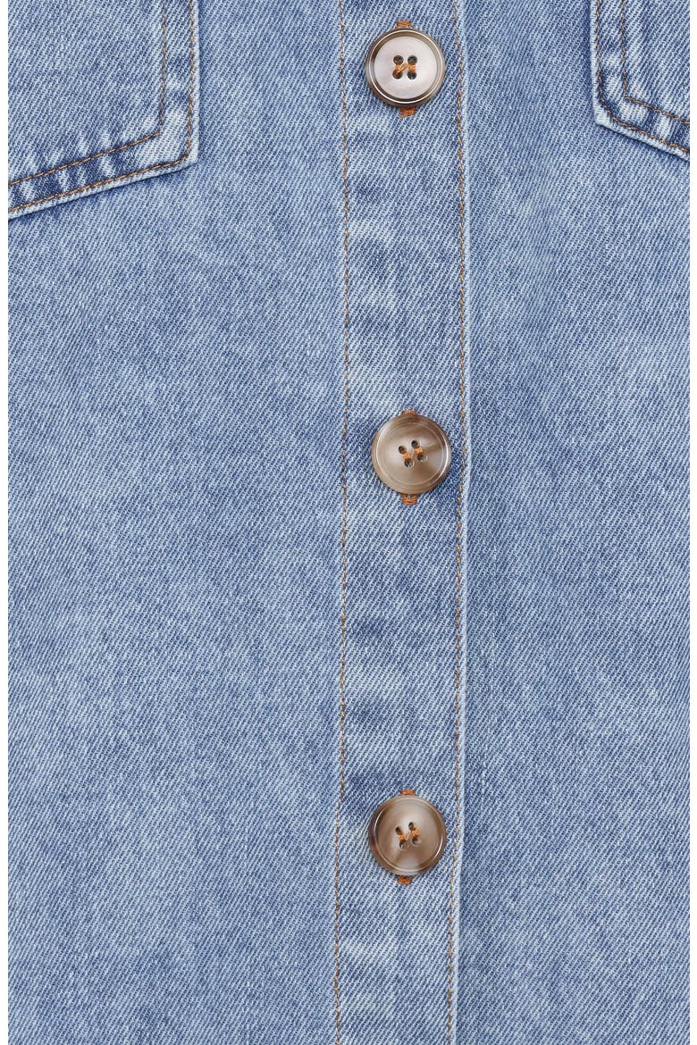 Anicia Oversize Denim Button-Up Shirt, Alternate, color, LIGHT
