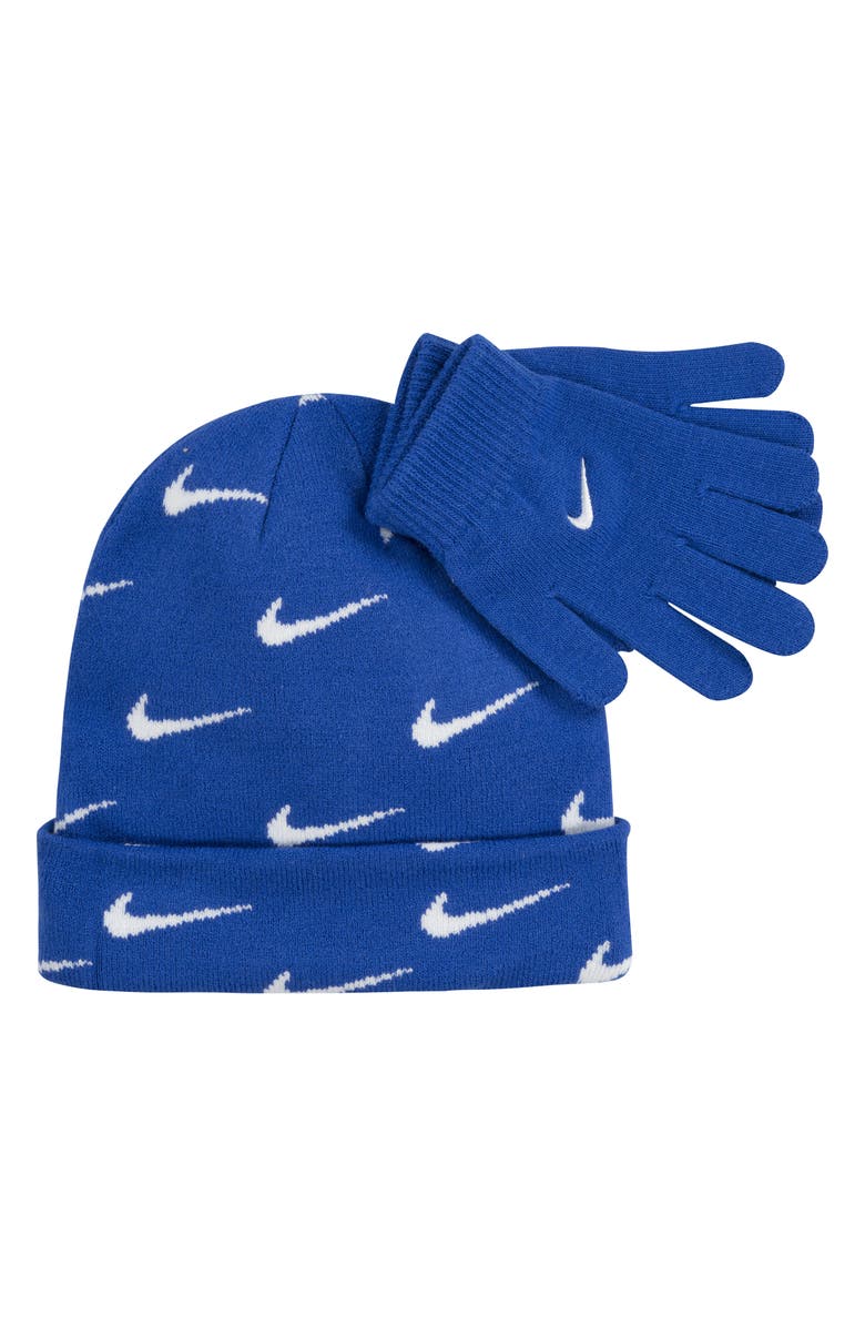 Nike Swoosh Repeat Beanie, Alternate, color, Game Royal