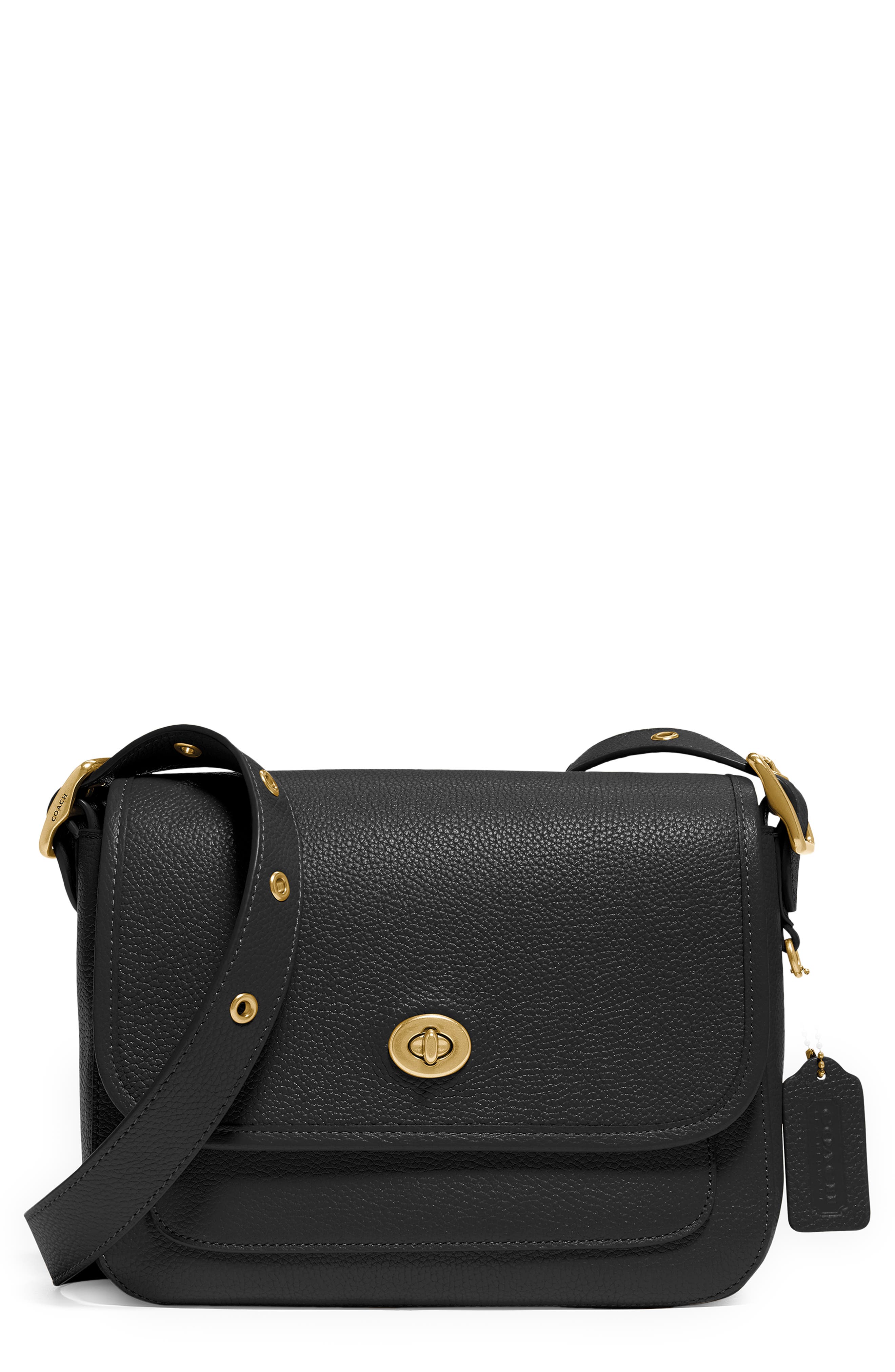 COACH Rambler Pebble Leather Crossbody Bag, Main, color, 