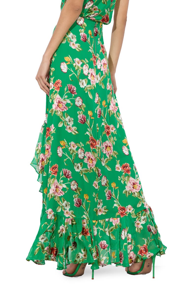 Soraya Asymmetric Maxi Skirt, Alternate, color, HAMPTONS FLORAL