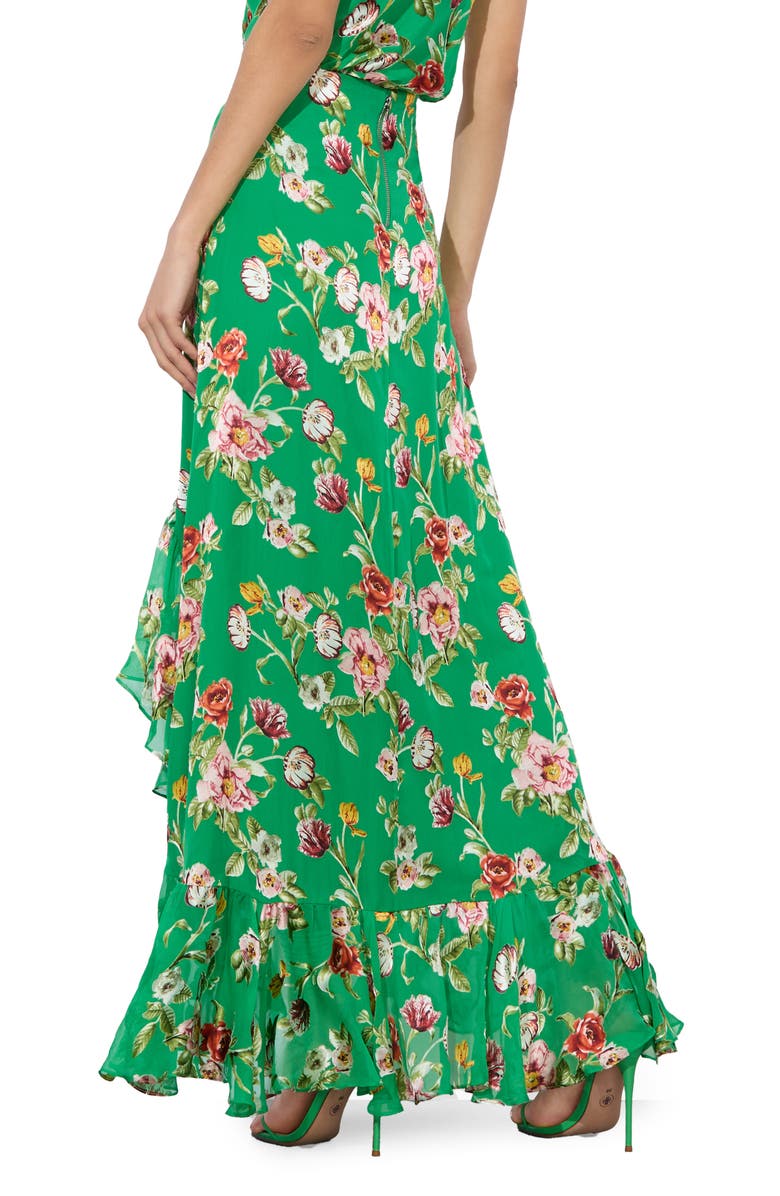 Alice + Olivia Soraya Asymmetric Maxi Skirt, Alternate, color, Hamptons Floral