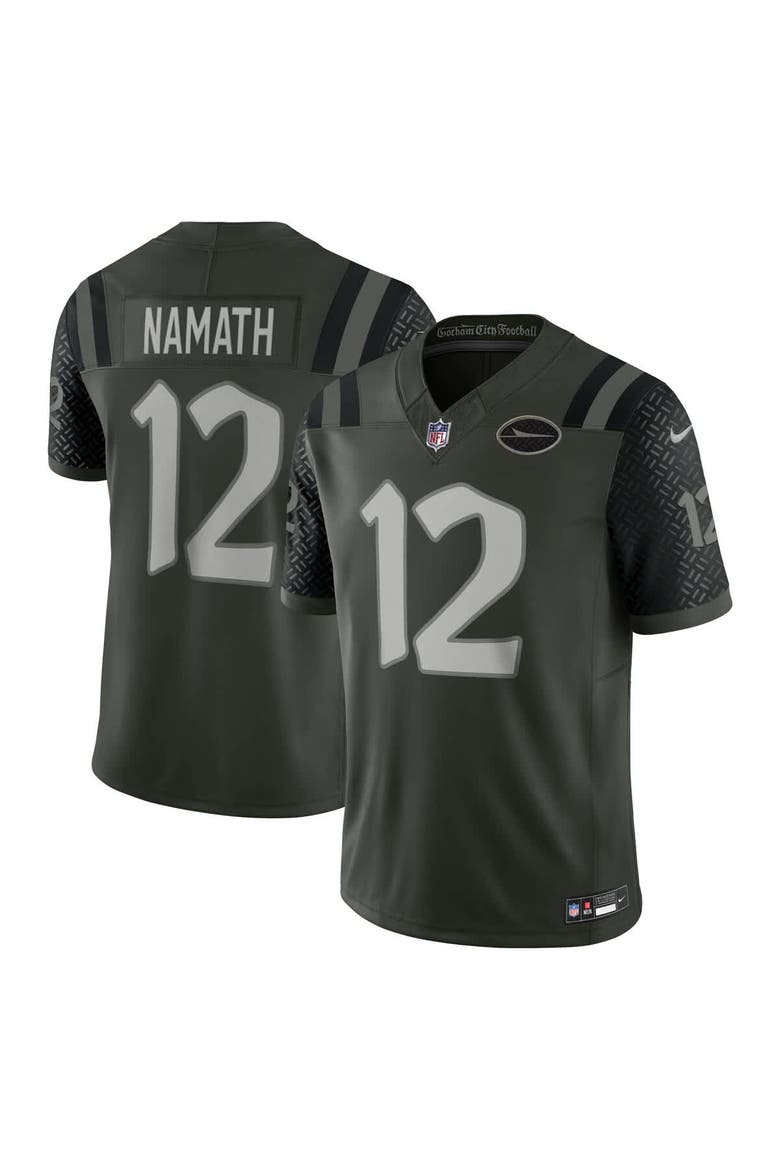 Men's Nike Joe Namath Gotham Green New York Jets 2025 Rivalries Collection Retired Player Limited Jersey, Main, color, Green