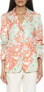 Alexia Admor Ruched Sleeve One-Button Blazer